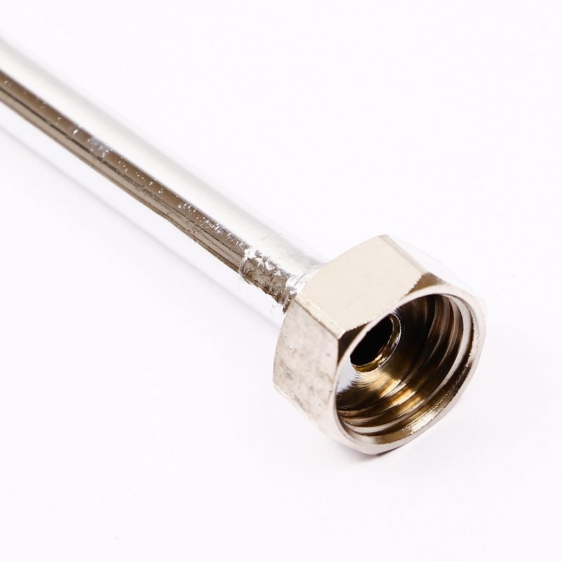 Трубка медная хромированная с накидной гайкой 1/2" UNI-FITT 10 х 1,0 (50 см)