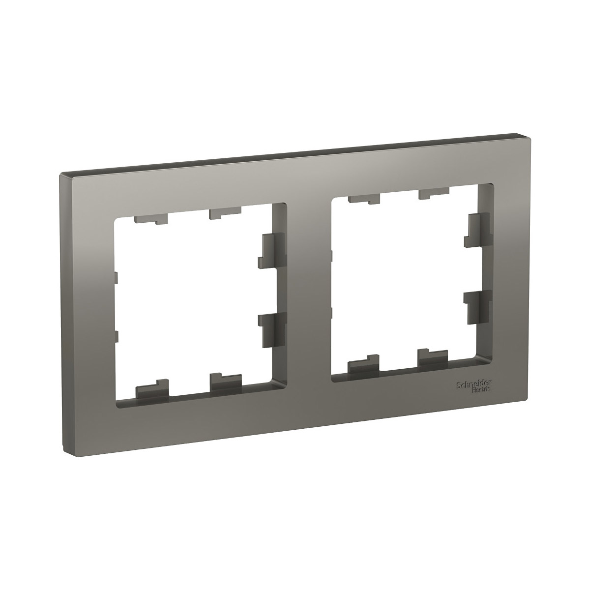 Рамка "atlasdesign" 2-х местн. универс., стальной (1/5/20) "schneider"