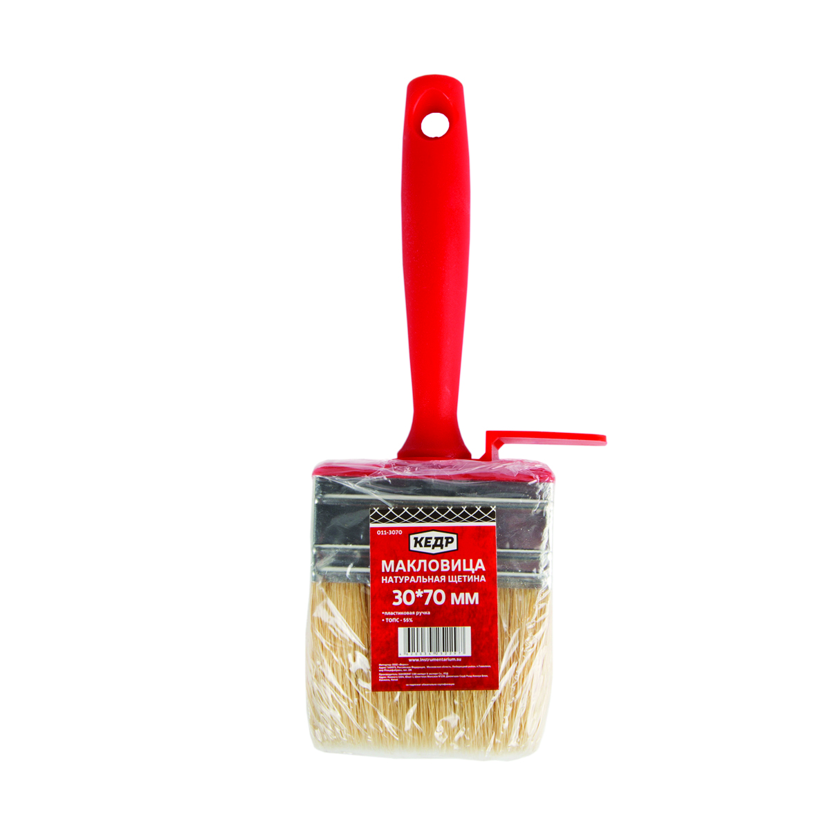 Макловица 30 х  70 мм (6/240) натур.щетина, пласт.ручка "кедр"  011-3070