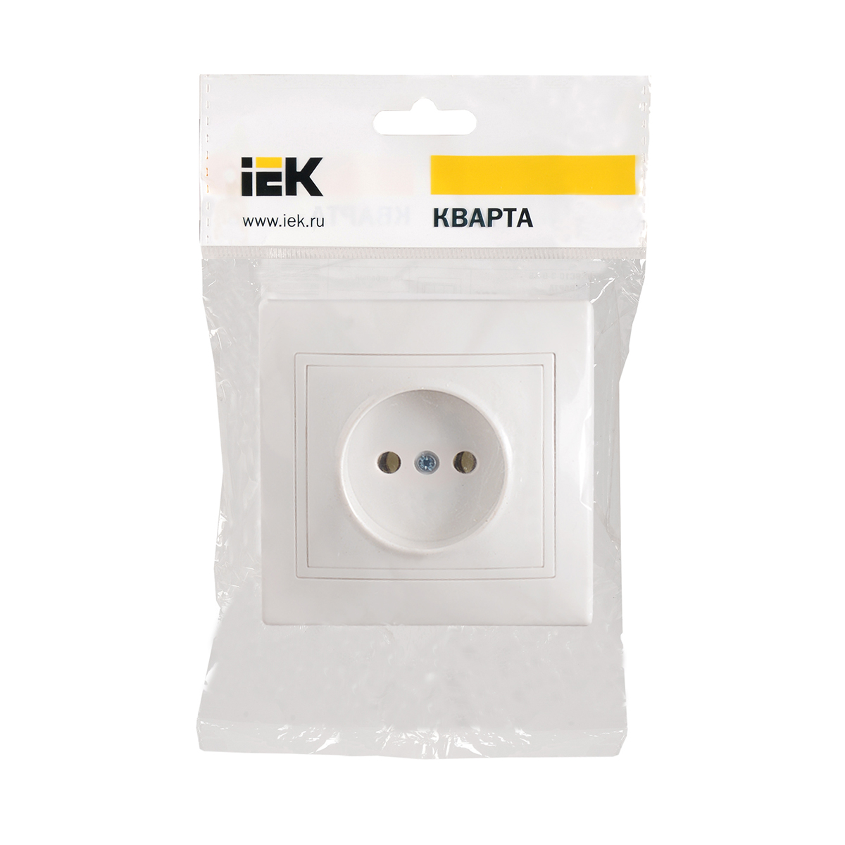 Розетка "кварта" 1 местн. рс10-2-кб, 10а (керам.) белый (1/10/200) "iek"