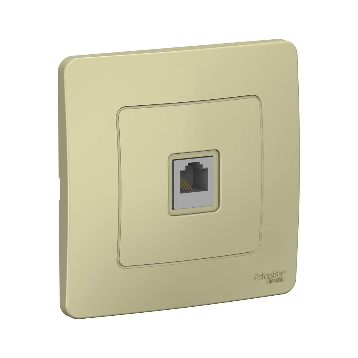 Розетка телефонная "blanca" rj11, бежевый (1/10/20) "schneider"