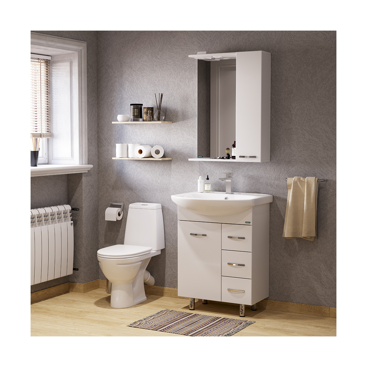 Унитаз напольный "марс" комфорт белый "sanita" wc.cc/mars/2-dm.rim/wht.g/s1