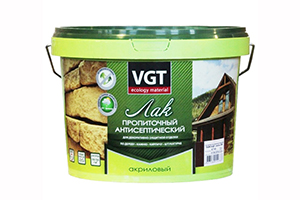 Лак акриловый пропиточный с антисептиком тик  9 кг (1)  "вгт"