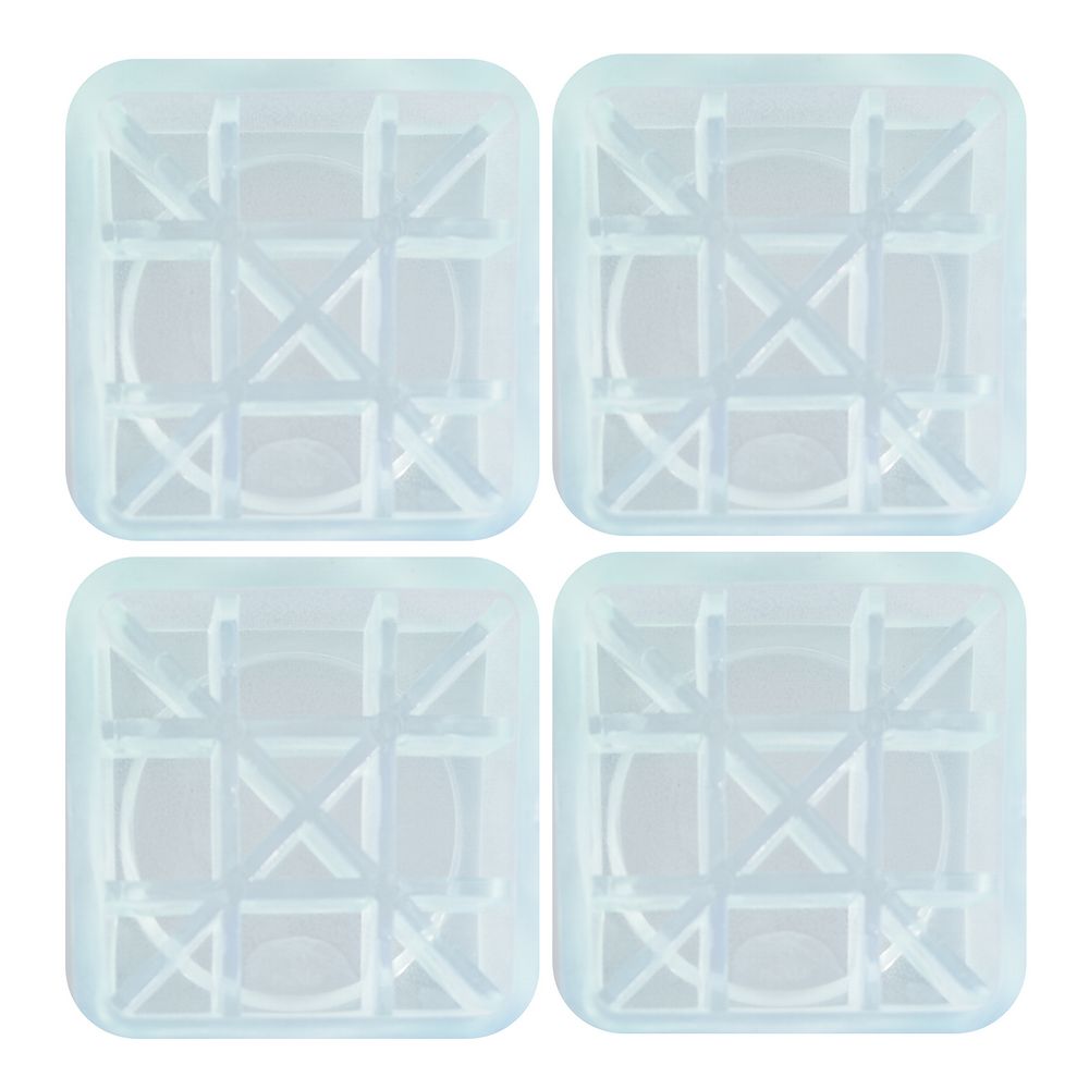 Подставки антивибр. для бытовой техники (квадрат. прозрачн.) 4 шт. (1/15/45) "мультидом" мт76-34