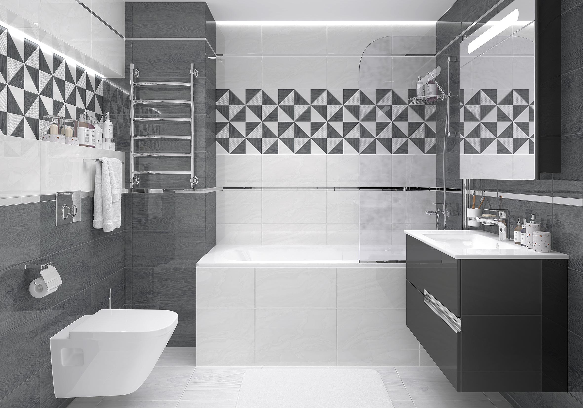 Mania серый 25x50