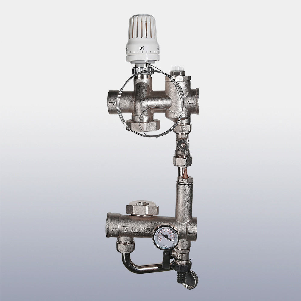 Насосно-смесительный узел 1" VALTEC VALMIX 200 мм, 130 мм