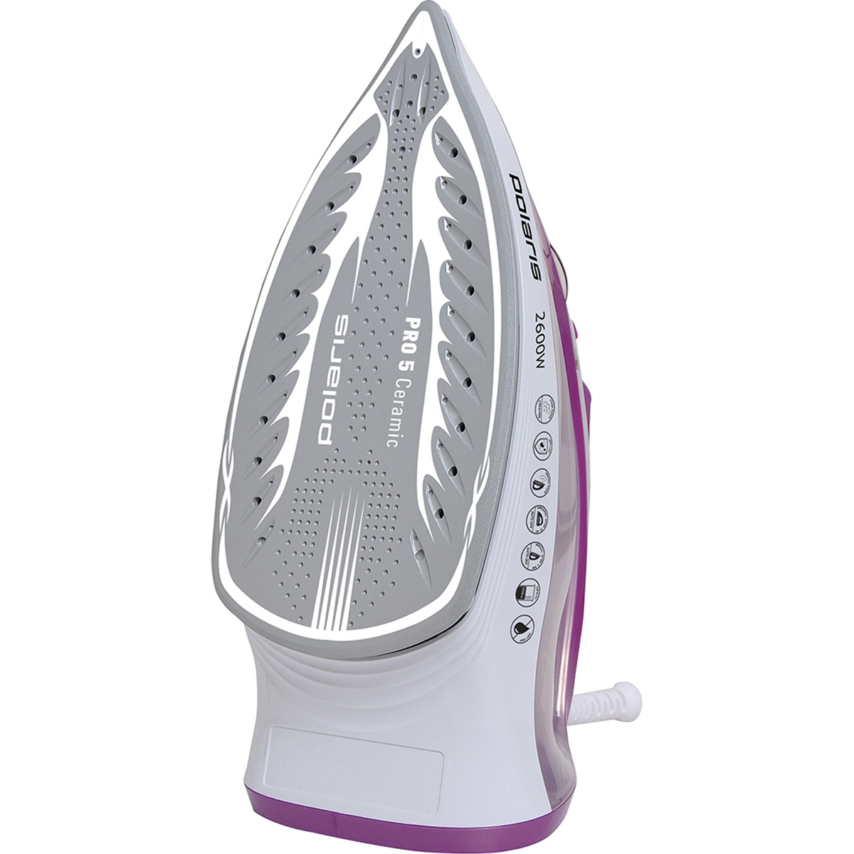 Утюг pir 2668ak 3m 2600 вт подошва керамич. (черный/бирюзовый) (1/6) "polaris"