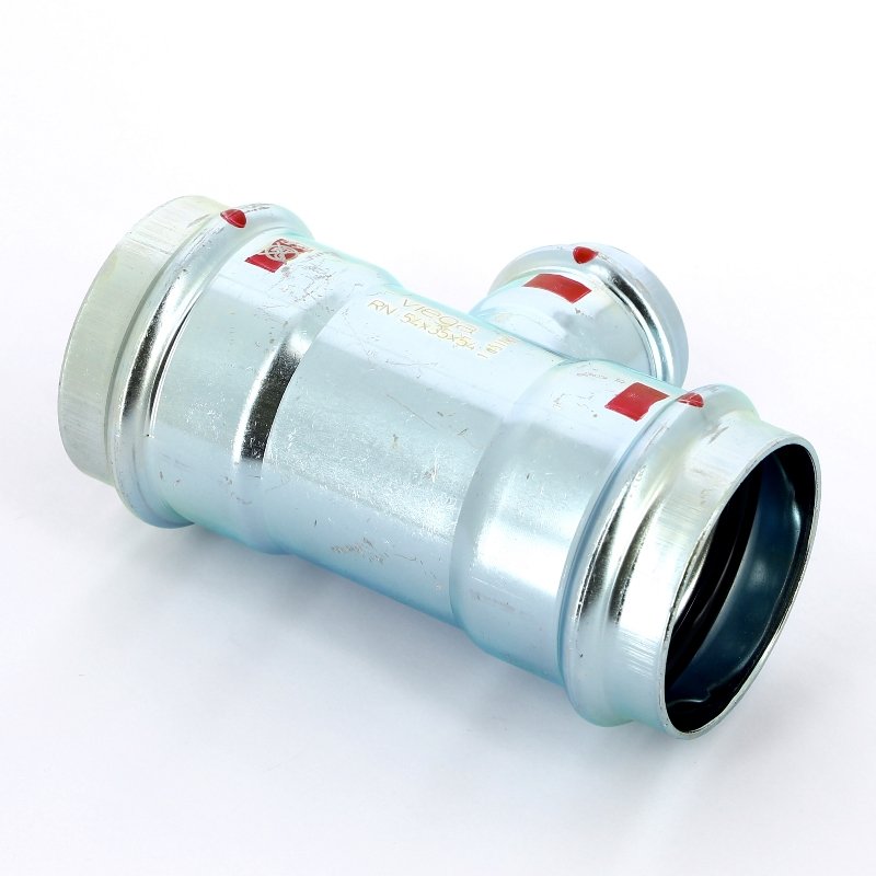 Тройник пресс 54x35x54 оцинкованная сталь Prestabo VIEGA