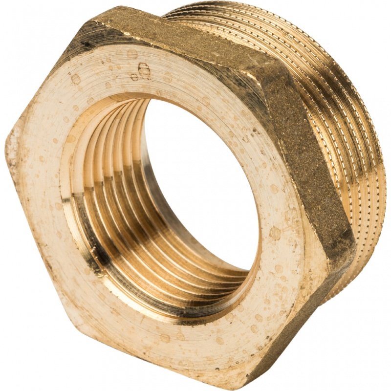 Футорка редукционная НВ 1"1/2 x 1" латунь STOUT