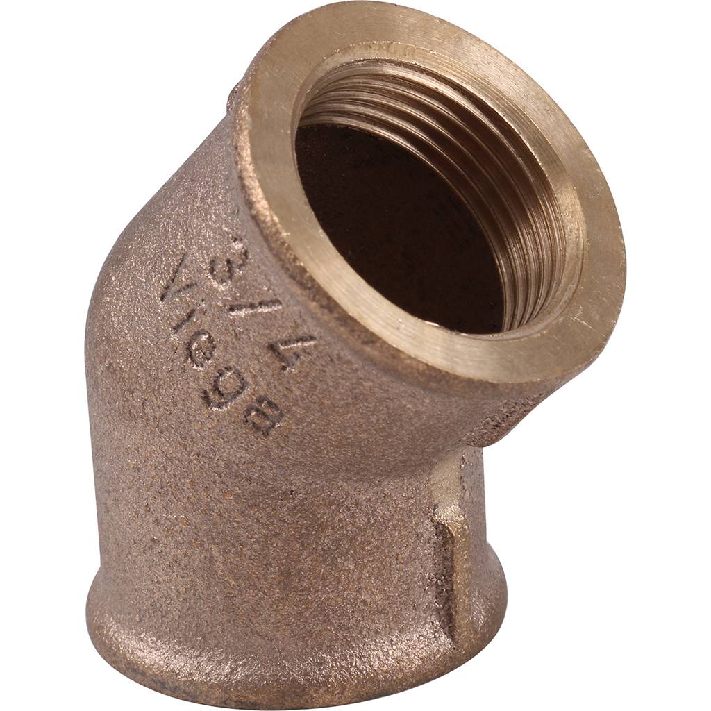 Угол резьбовой 45° (ВР) 3/4" бронза VIEGA (320645)