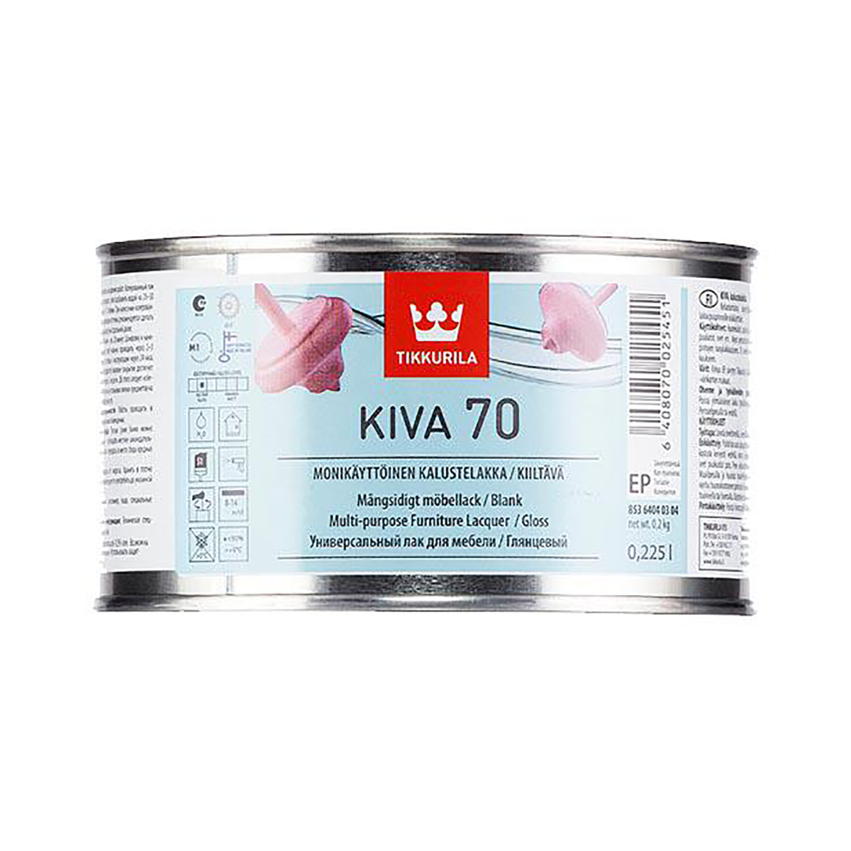 Кива 70  глянц. 0,225 л (1/3) лак д/ мебели "тиккурила"