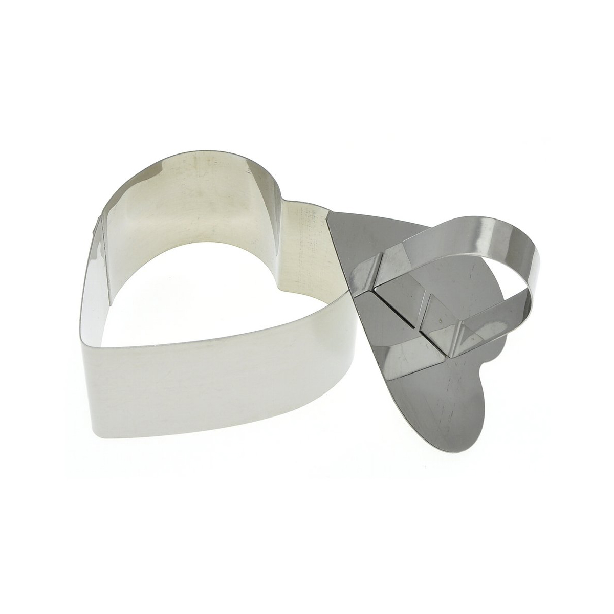 Форма кулинарная "сердце" нержав. 8*9*4 см с крышкой-прессом (1/12/144) "мультидом" an8-15