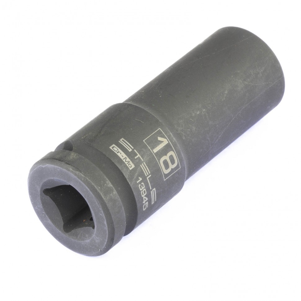 Головка ударная удлиненная шестигранная, 18 мм, 1/2, CrMo Stels (13945)