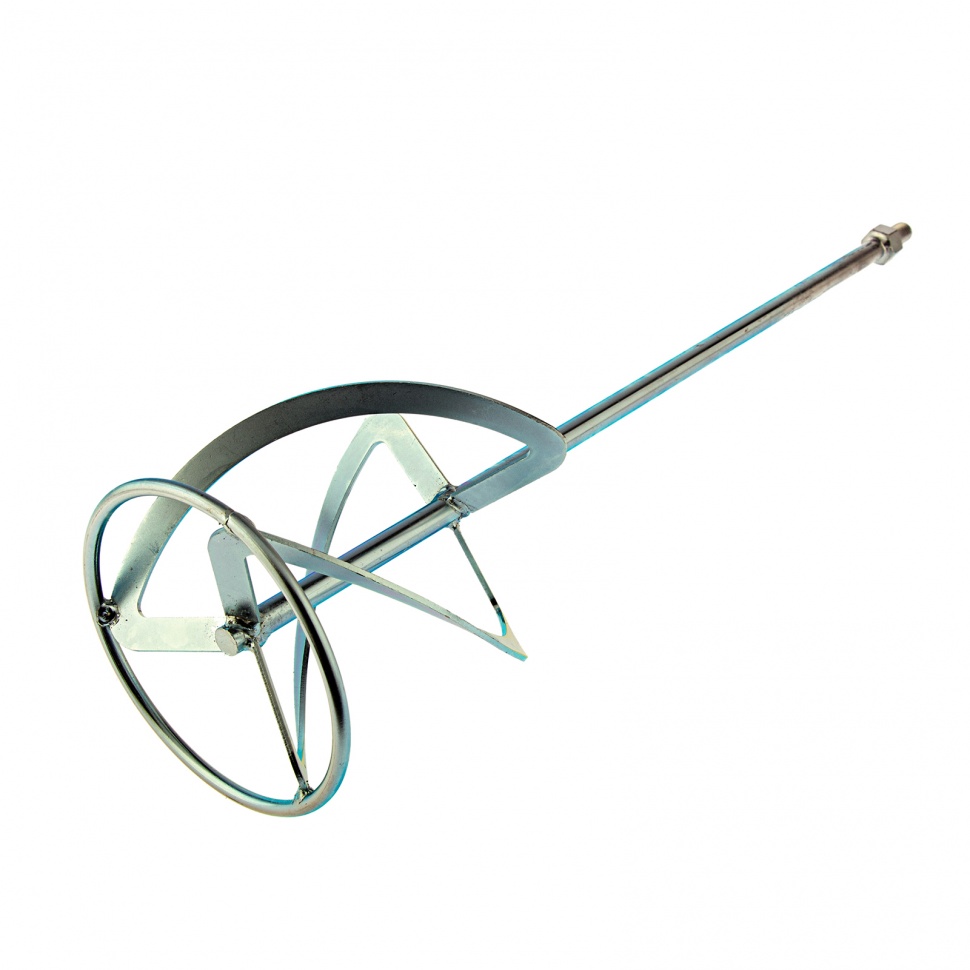 Насадка для миксера, для тяжелых растворов, 160 х 590 мм, оцинкованная, хвостовик резьба М14 Сибртех (848967)