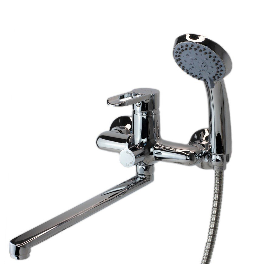 Смеситель для ванн "future" ft 31 плоский излив 300 мм (1/10) "voda eco"