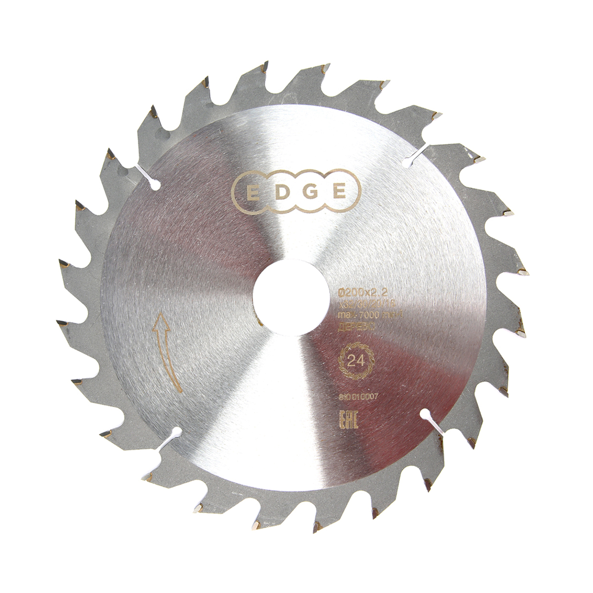 Диск пильный по дереву 200 х 32/30/20/16 мм, 24 зуба (1/50) "edge by patriot" 810010007