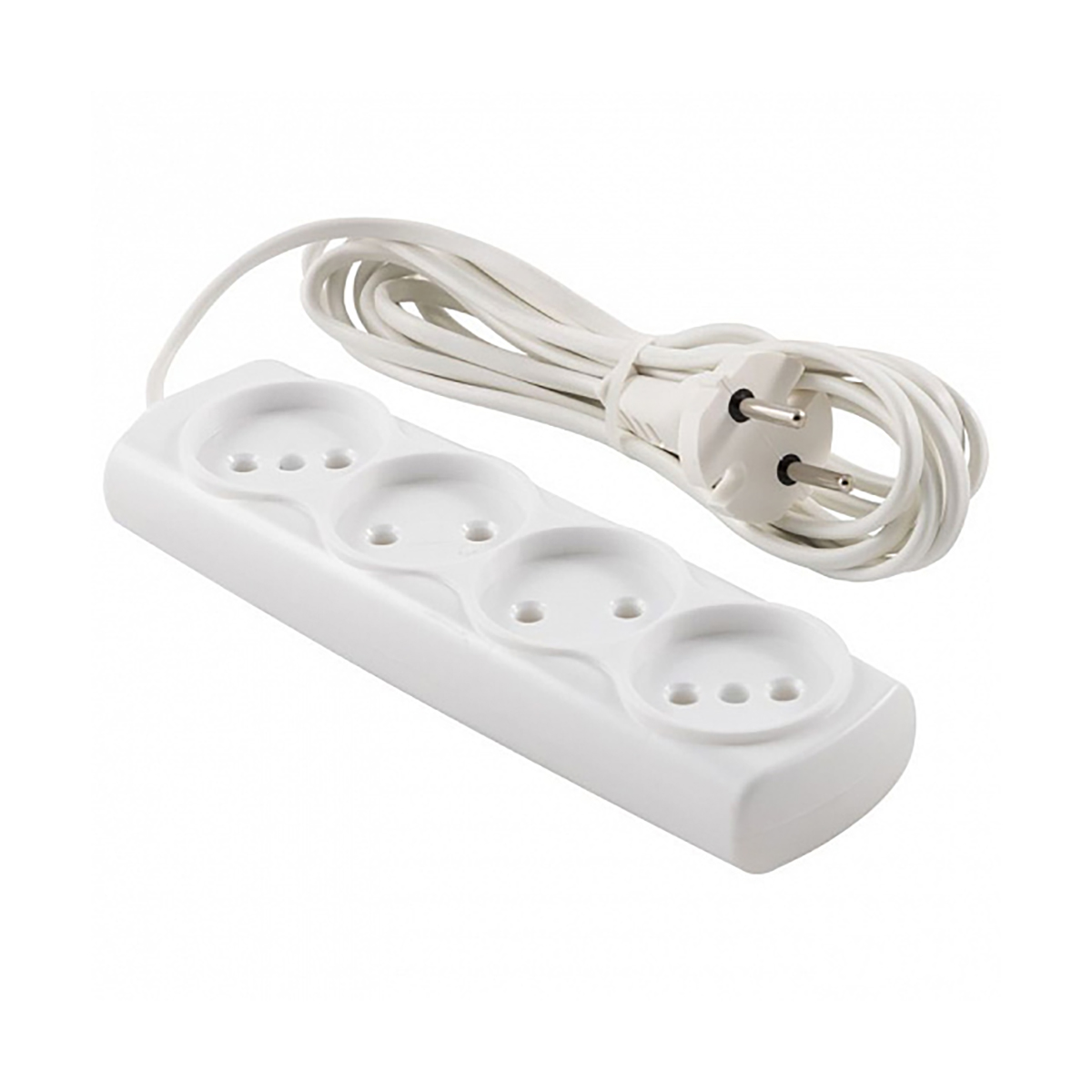Удлинитель "engy эконом"  3 м, 4 розетки (шввп 2 х 0,75), белый (1/50)