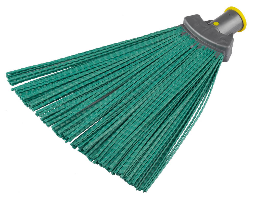 Плоская пластиковая метла 380х240мм, веерная, полипропилен, коническое резьбовое соединение