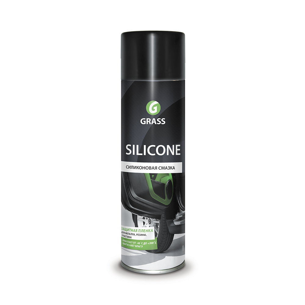 Смазка силиконовая "silicone" 400 мл аэрозоль (1/12)  "grass"