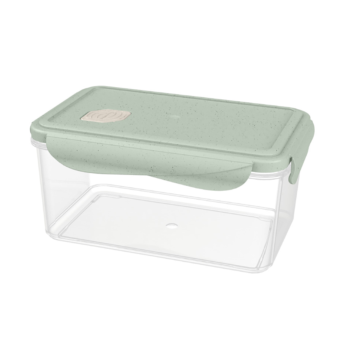 Контейнер для свч и холодильника "eco style" с клапаном 1,6 л (зеленый флэк) (1/20) "бытпласт"