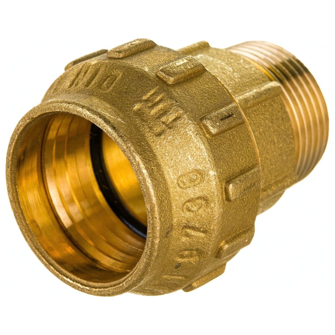 Муфта латунная НР 25 х 3/4" для ПНД труб TIEMME