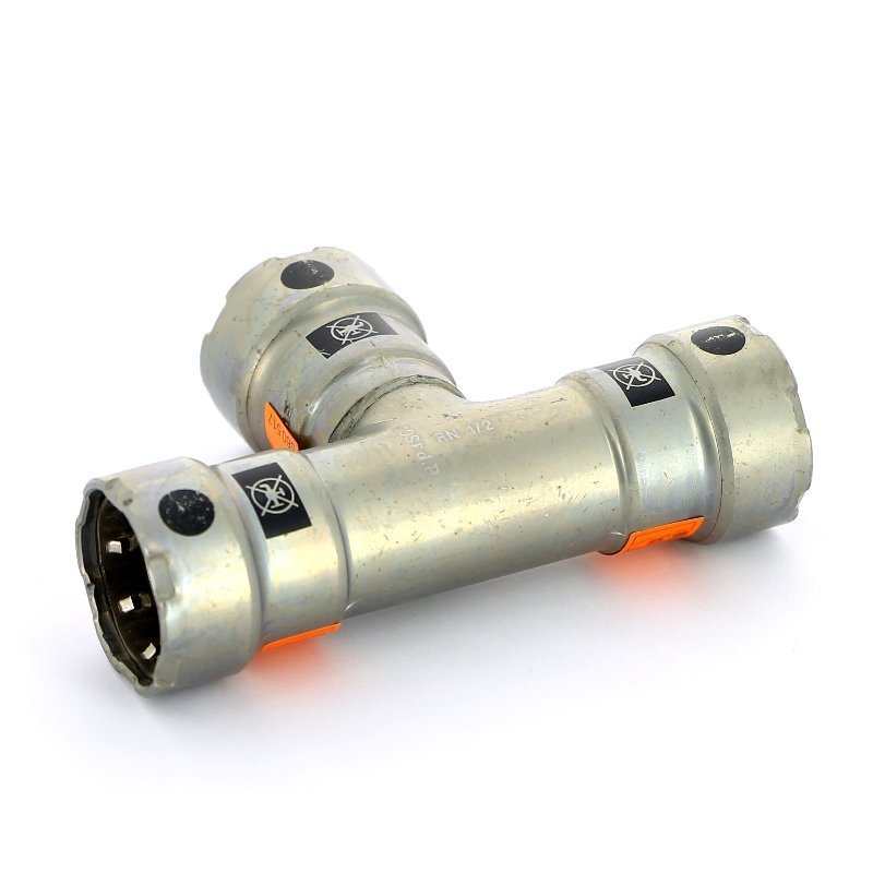 Тройник пресс оцинкованная сталь Megapress VIEGA 1/2"