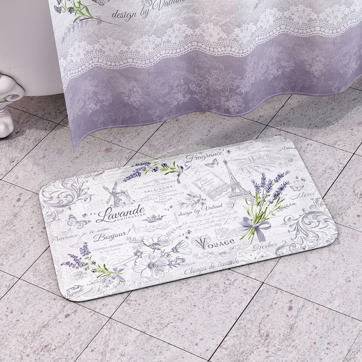 Коврик для ванной "lavande" 50*80 см (1/20) "valiant" lv-p-58