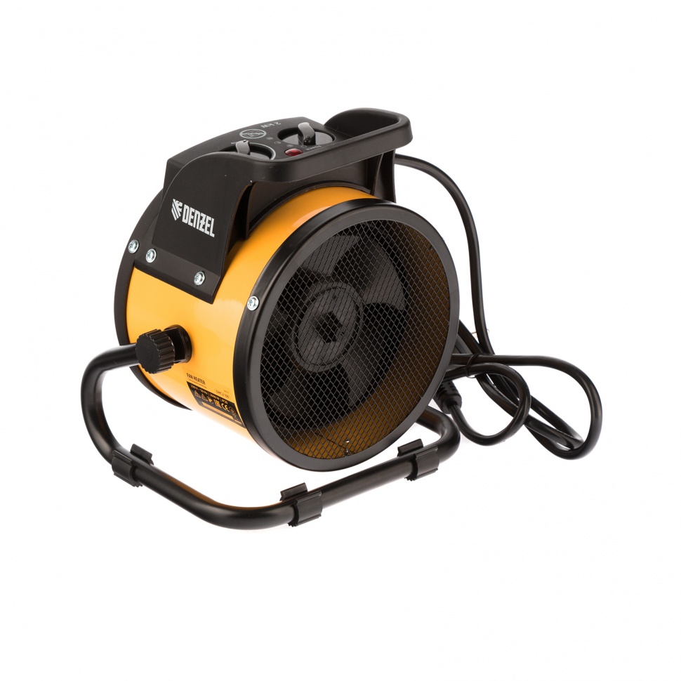 Тепловая пушка, керамический нагреватель (тепловентилятор) DHC 2-100, 230 В, 0.025/1/2 кВт Denzel (96429)