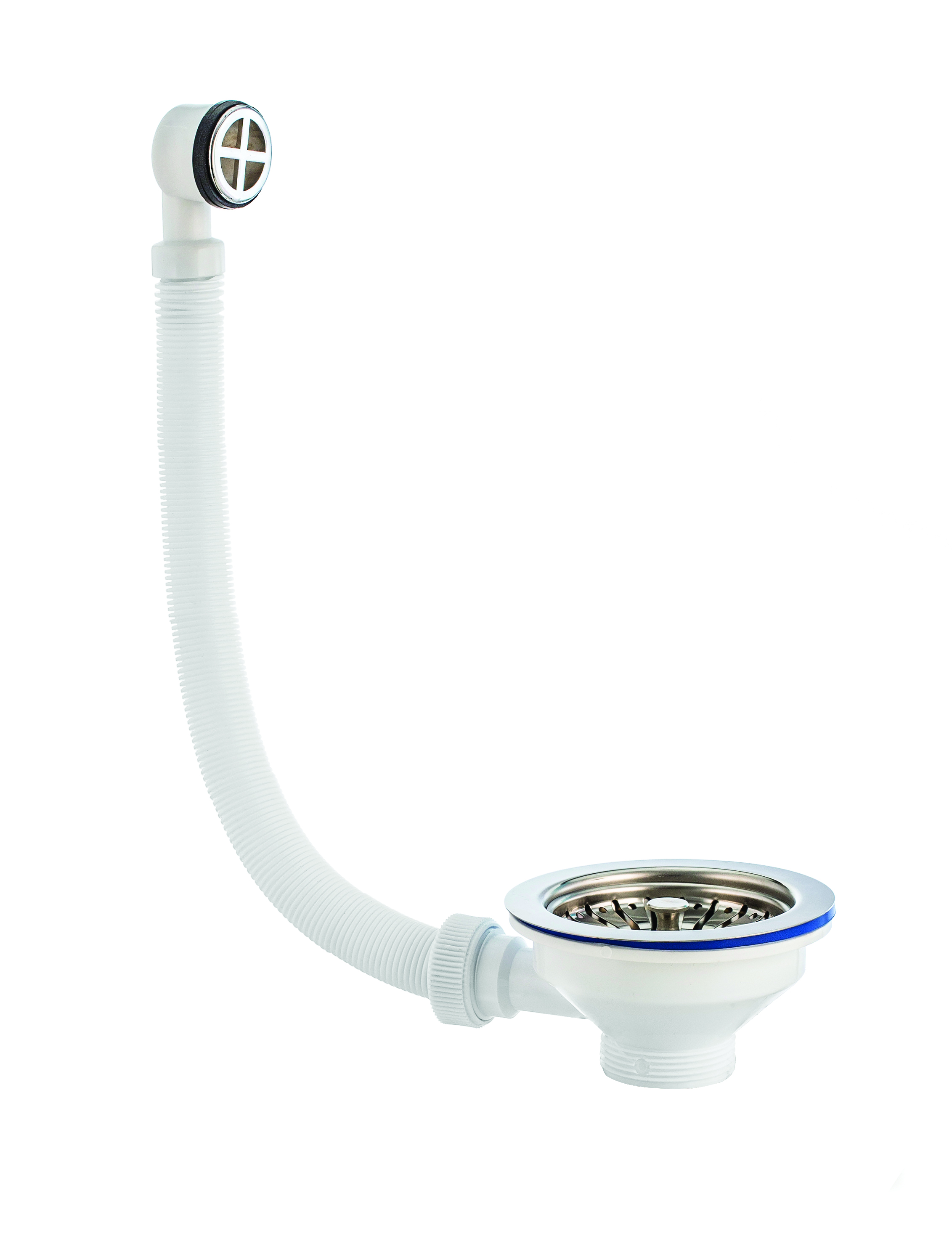 Выпуск "элит" с нерж. чашкой 114 мм и переливом (1/55) "вирпласт"