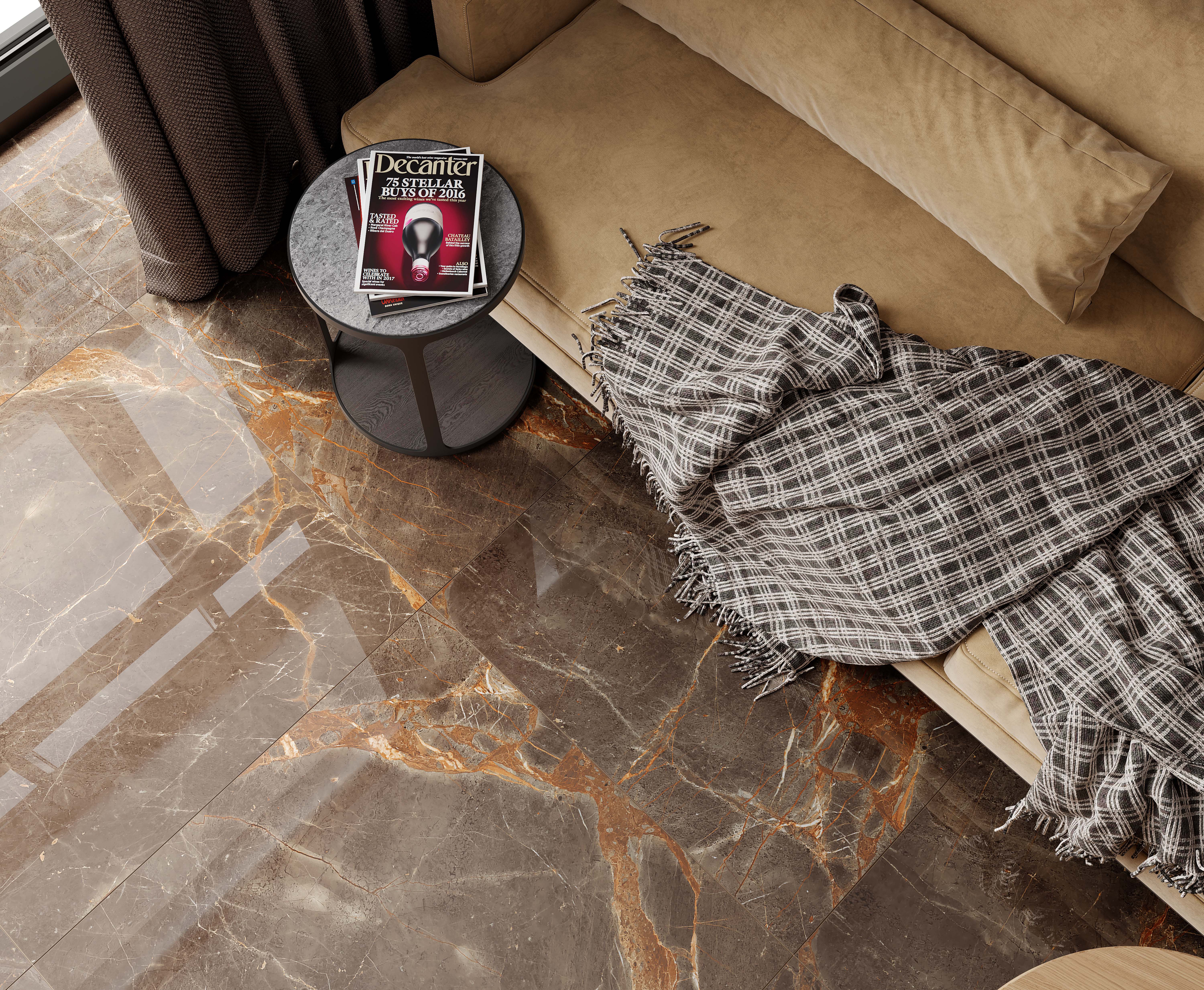 Nebula brown керамогранит полированный 80x160