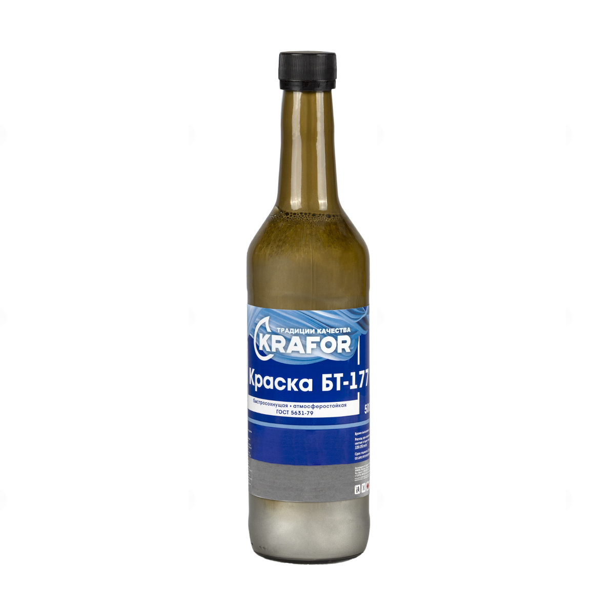 Краска  бт-177 бронзовая 0,5 л (12) "krafor"