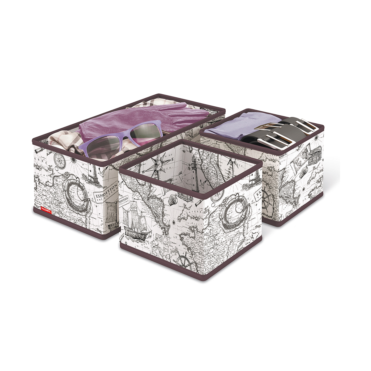 Органайзеры для хранения "expedition" 3 шт. (28*14*11 см; 2 шт. 14*14*11 см) (1/24) "valiant" ex-s3