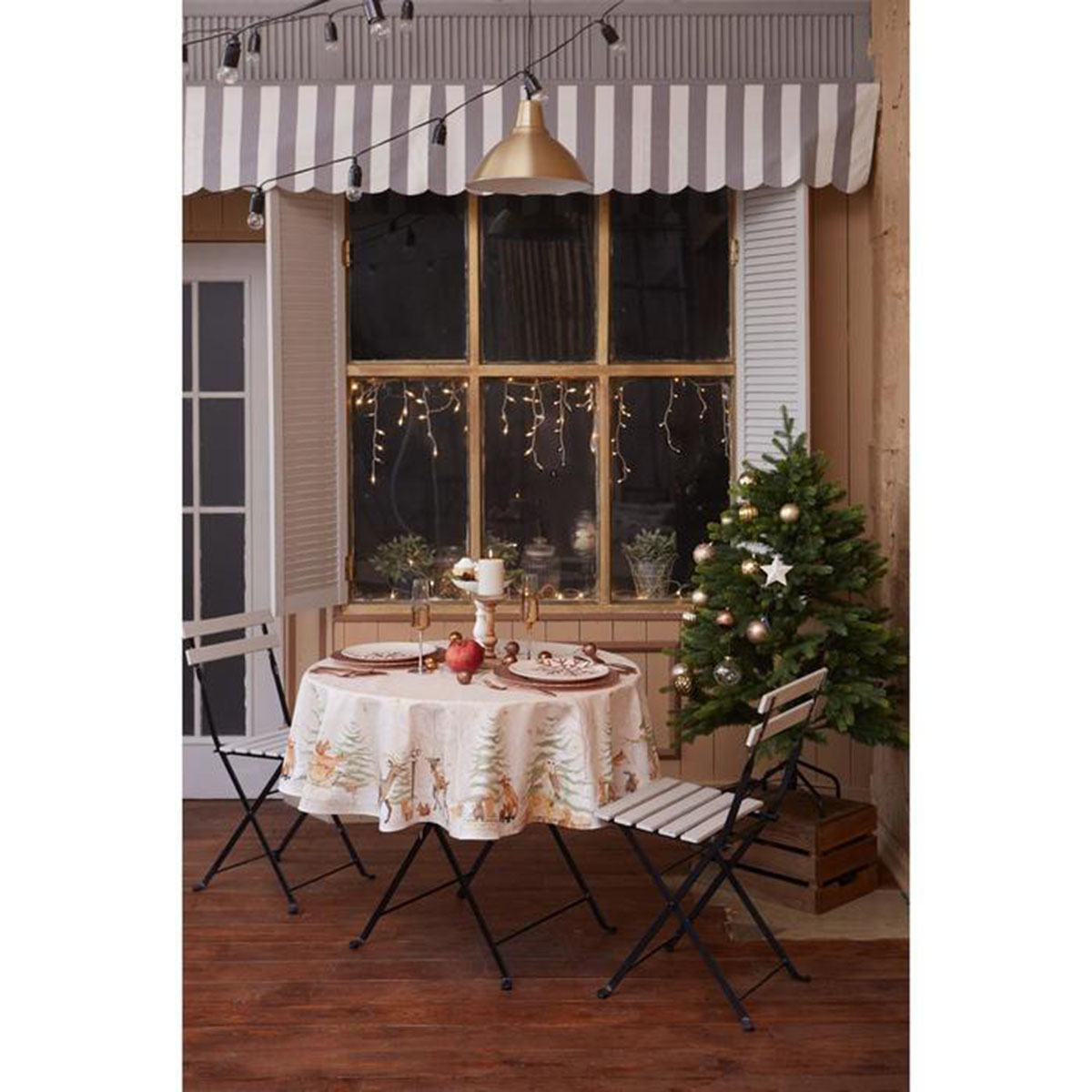 Скатерть "этель" christmas forest d=215 см (1) 5072941