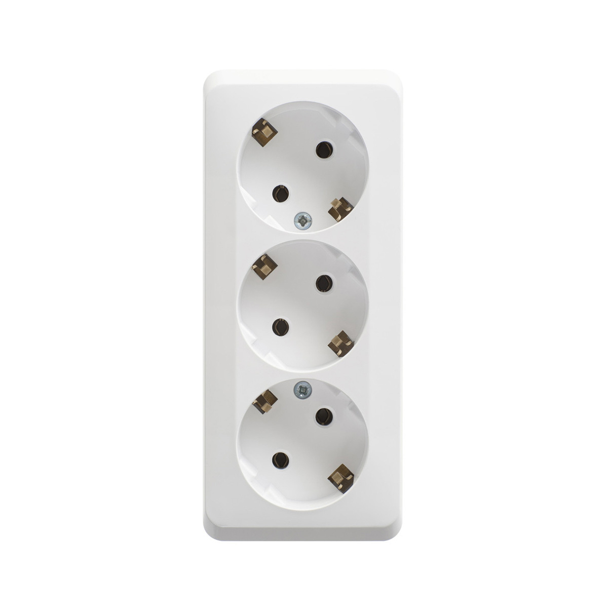 Розетка открыт. уст. "этюд" 3-х местн. с заземл. 16а, бeлый (1/9/72) "schneider"