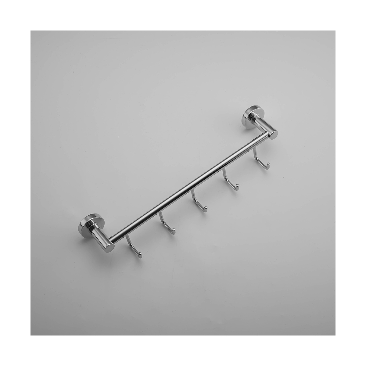 Крючок-вешалка на планке (5 крючков) r15115-5 (нерж.сталь), хром (1/20/40) "frud"