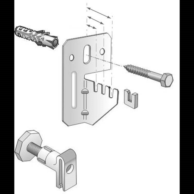Комплект кронштейнов с заглушкой, воздухоотводчиком VOGEL&NOOT для крепления радиаторов (тип KV) низ
