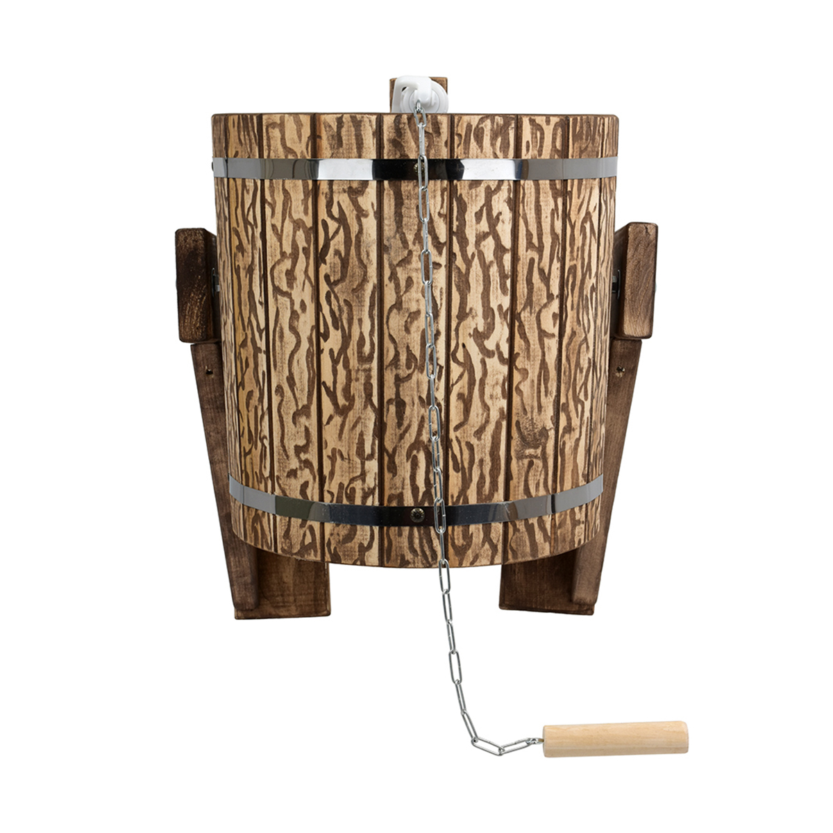 Обливное устройство "русский душ" 13 л пластик. вставка, налив. клапан, состаренн., липа (1) 33324