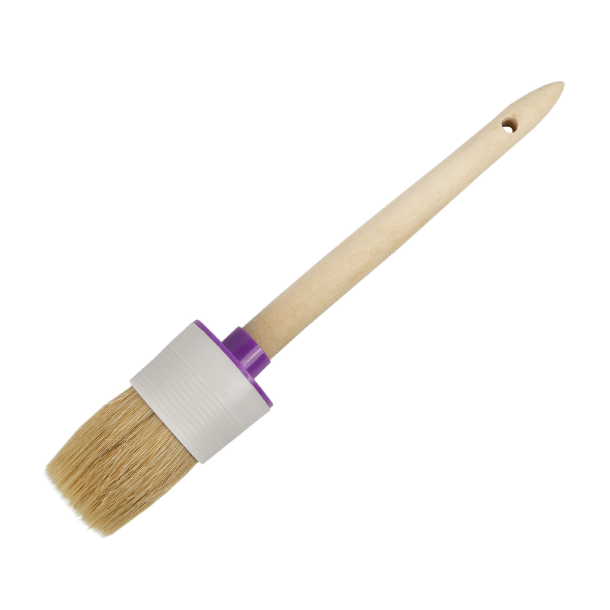 Кисть круглая  №12/45 мм  (12/240) натур.щетина, дерев.ручка "krafor" 001-0045