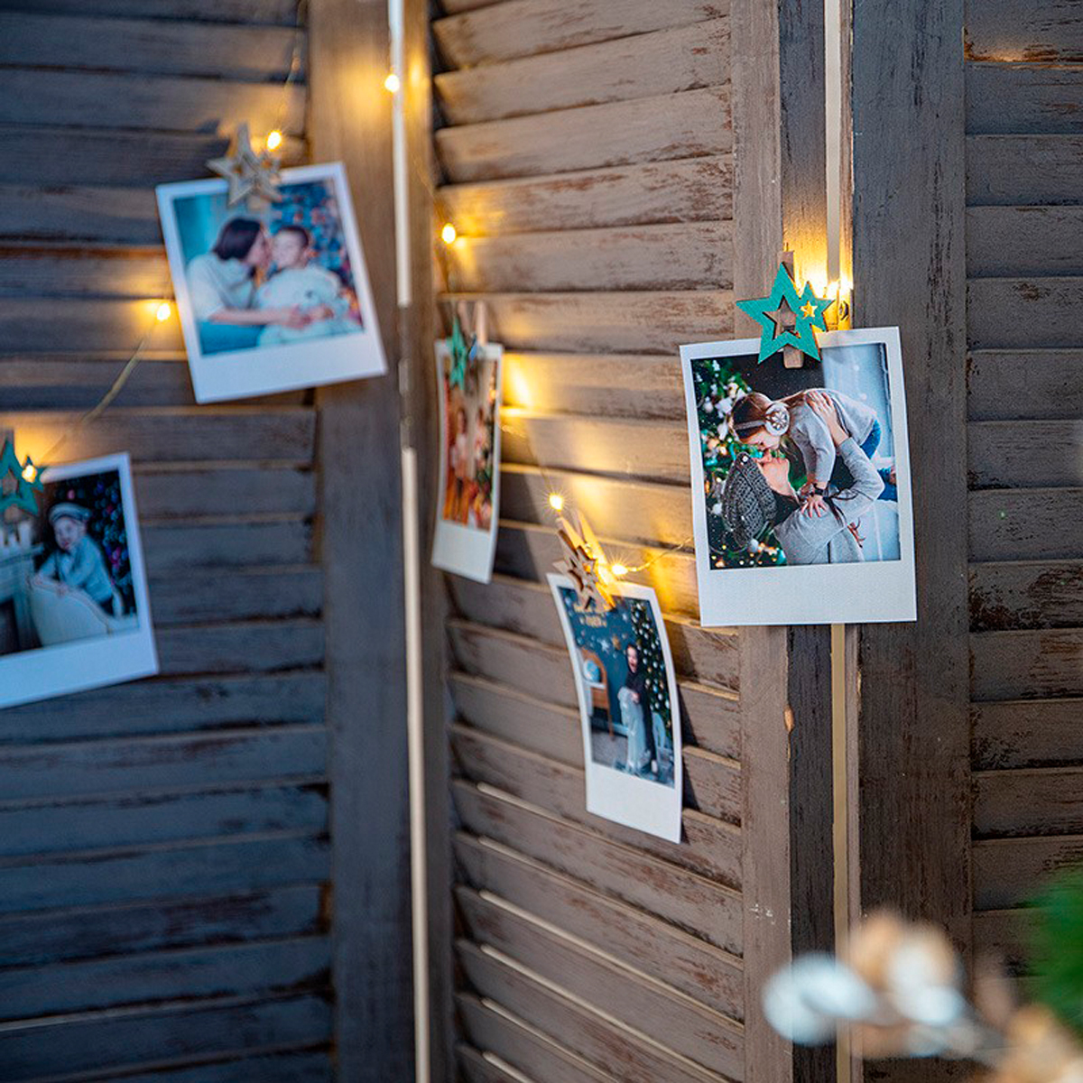 Прищепки декор."звездочки" 16*4,5 cм дерев. (набор 6 шт.) бирюзовые (1/300) "neon-night" 504-033