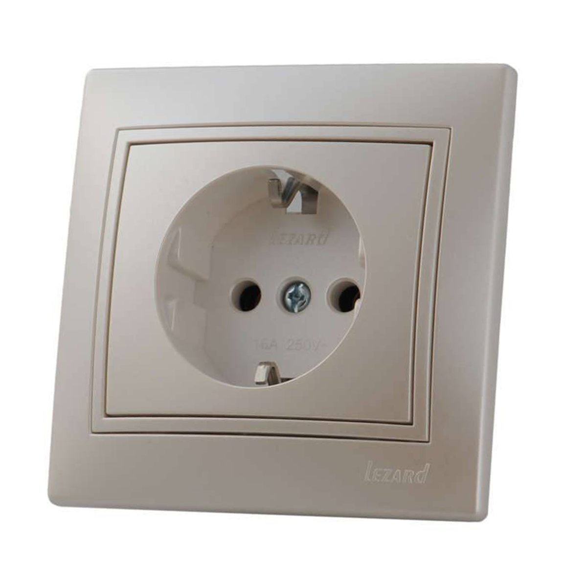 Розетка "mira" 1 местн. с заземл. (керамика) жемчужно-белый (1/10/120) "lezard" 701-3030-122