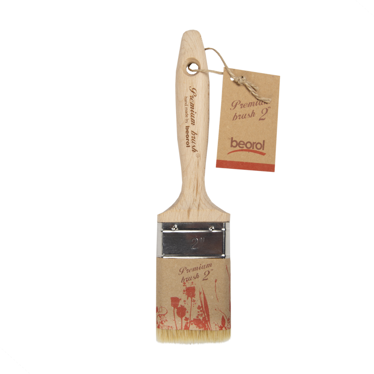 Кисть плоская "premium"  №2  (3/6/180)  "beorol"
