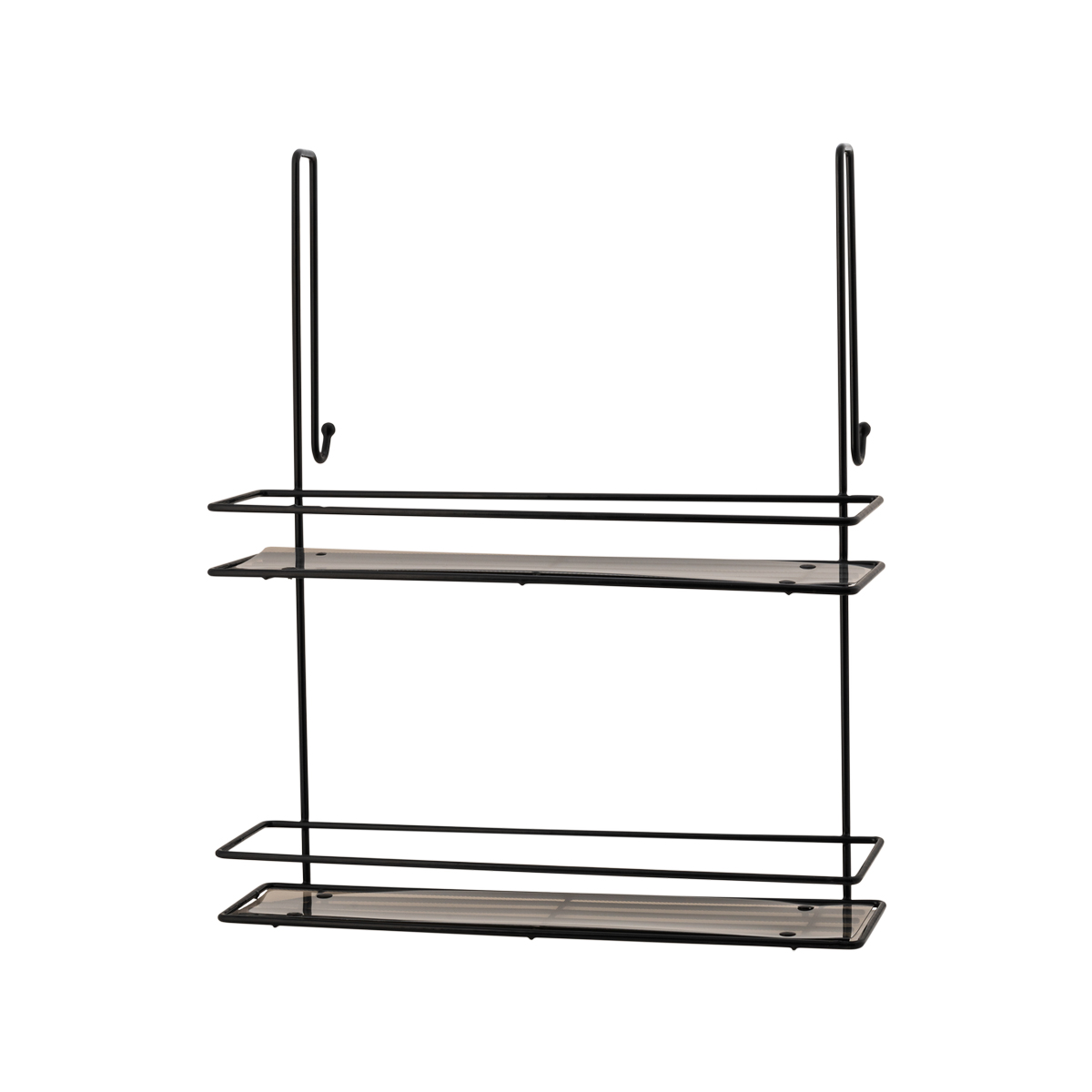 Полка для ванной навесная 2-х ярусная "caddy" 40*17,4*47 см, черный (1/6) "swensa" swr-1005-02-blk