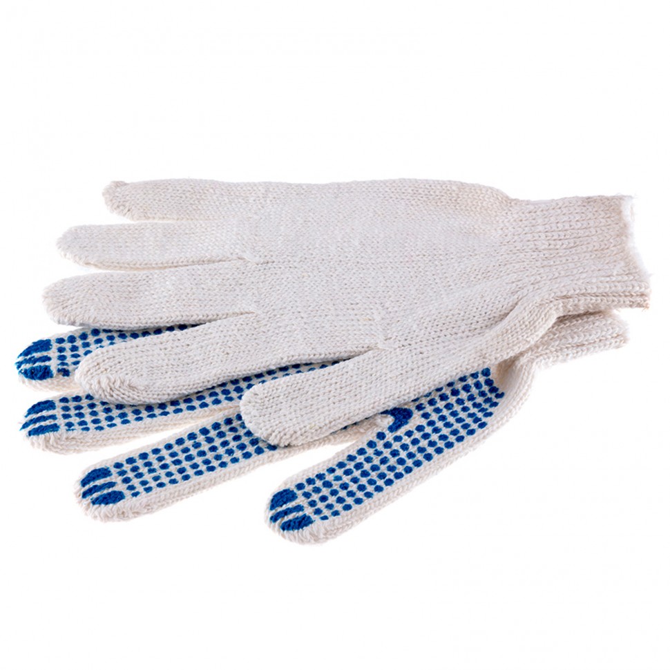 Перчатки х/б, ПВХ покрытие, "Точка", 7 класс (67772)