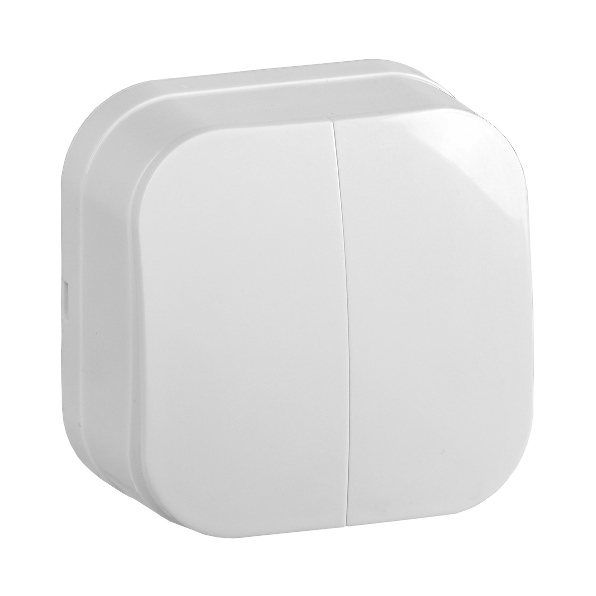 Выключатель открыт. уст. "glory" 2-х кл. вс20-2-0-хб, 10а, белый (1/36/432) "iek"