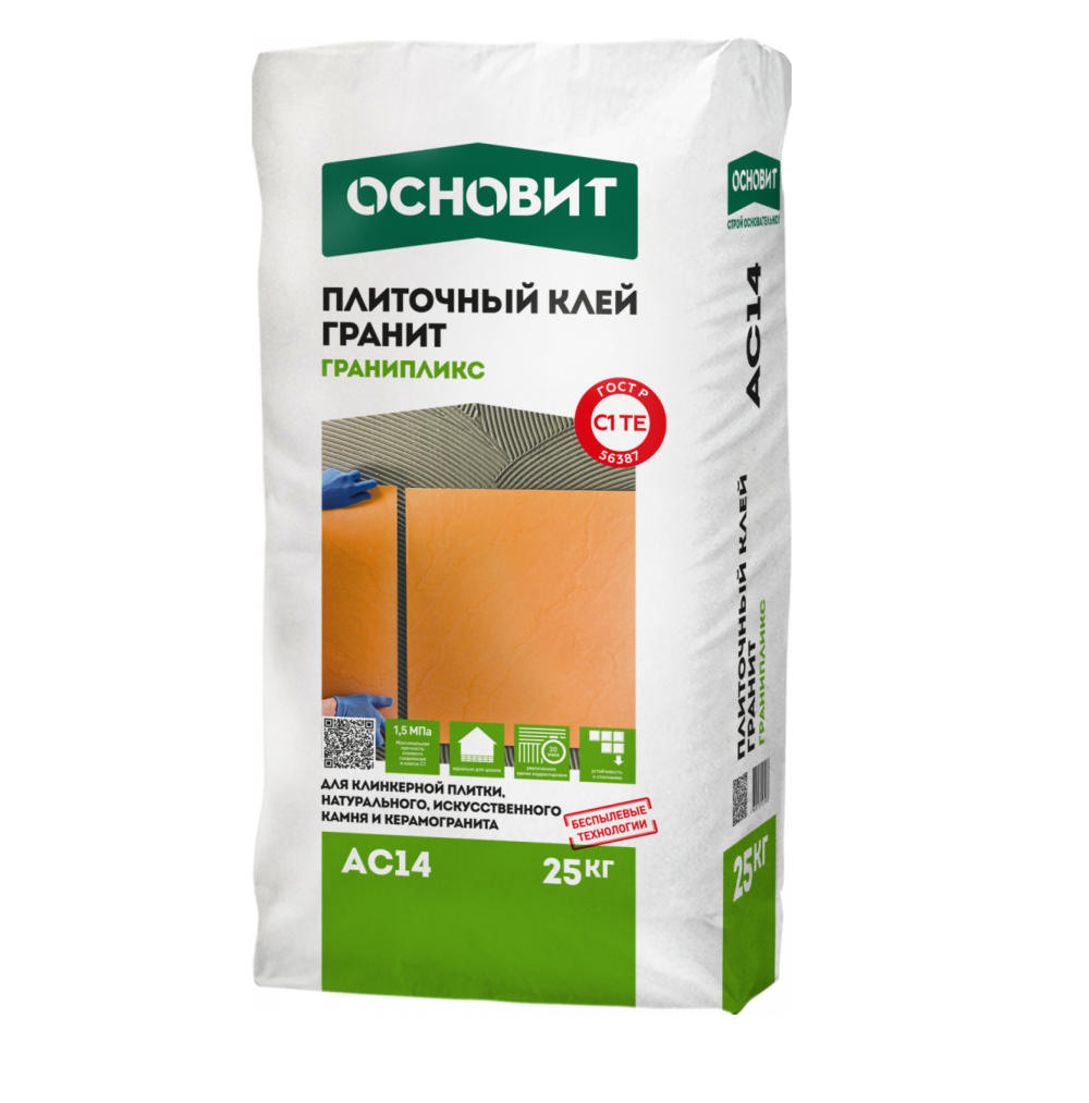 Плиточный клей ОСНОВИТ ГРАНИПЛИКС AC14 25 кг