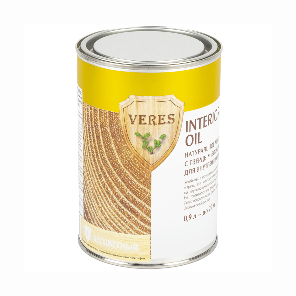Верес масло для внутр. работ  "oil interior"  № 1 бесцветный  0,9 л (1/6) "veres"