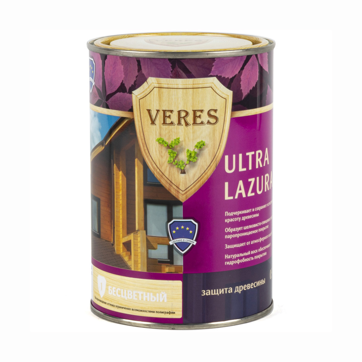 Верес ультра лазура № 1 бесцветный  0,9 л (1/6) "veres"