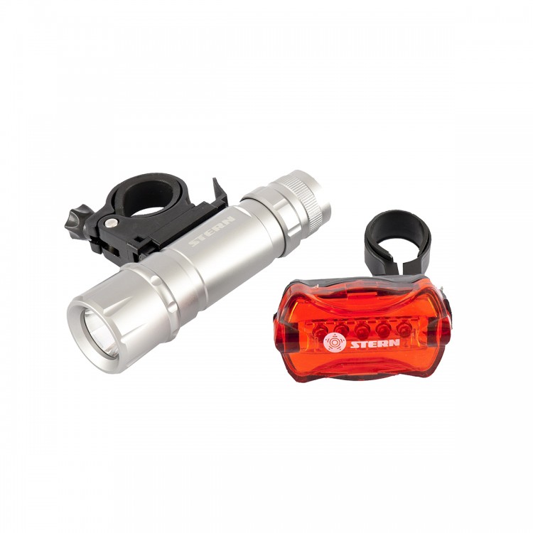 Набор велосипедный: передний 1 Вт Led, 160Lm, задний 5 reD Led Stern (90558)