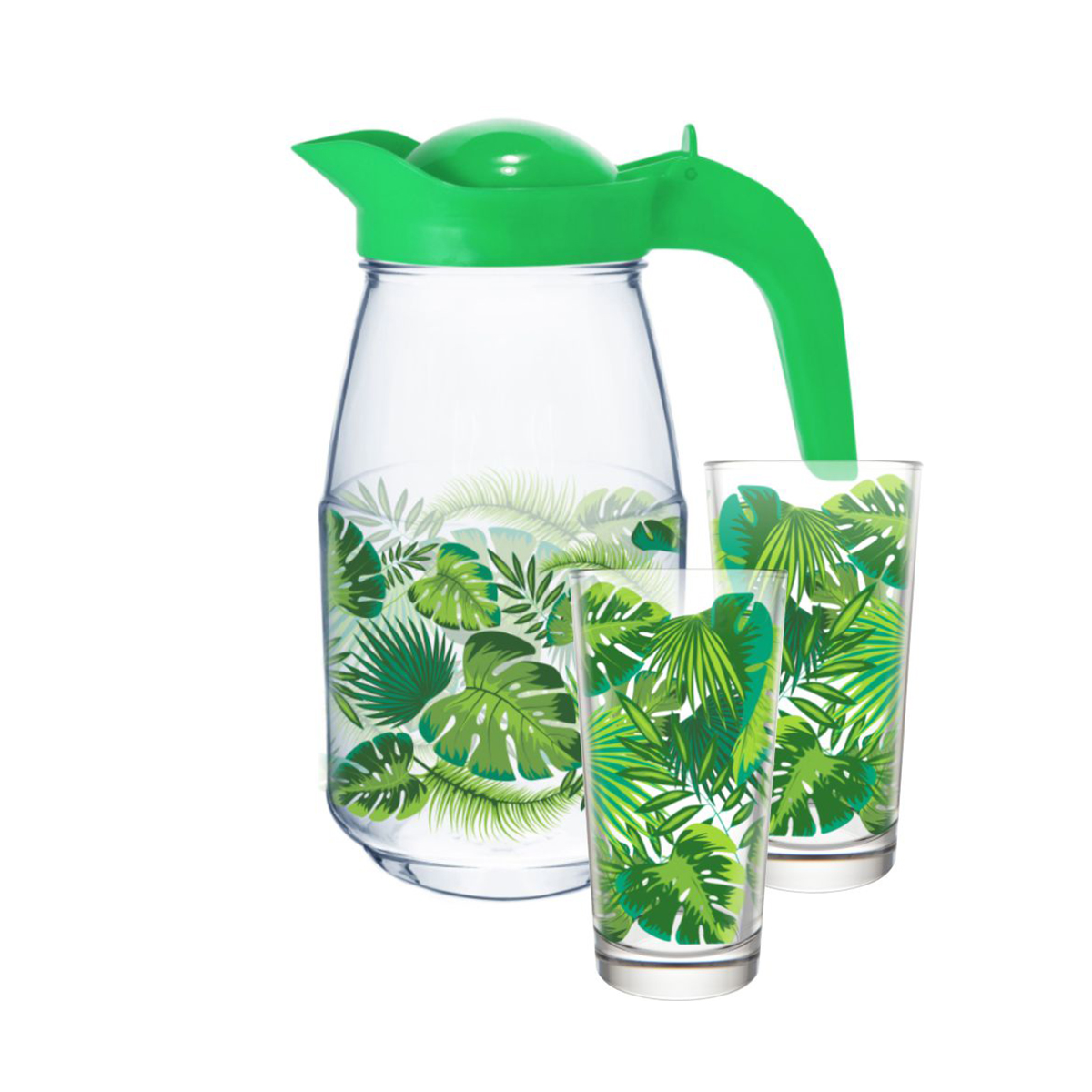 Набор для воды с кувшином "тропики" (3 предмета) (1/4) "декостек"