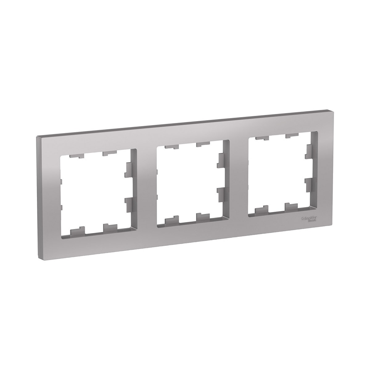 Рамка "atlasdesign" 3-х местн. универс., алюминий (1/5/20) "schneider"